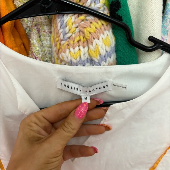 English Factory White/ Multi color dress - Picture 2 of 2